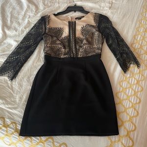 Black and Nude Lace Forever 21 Dress